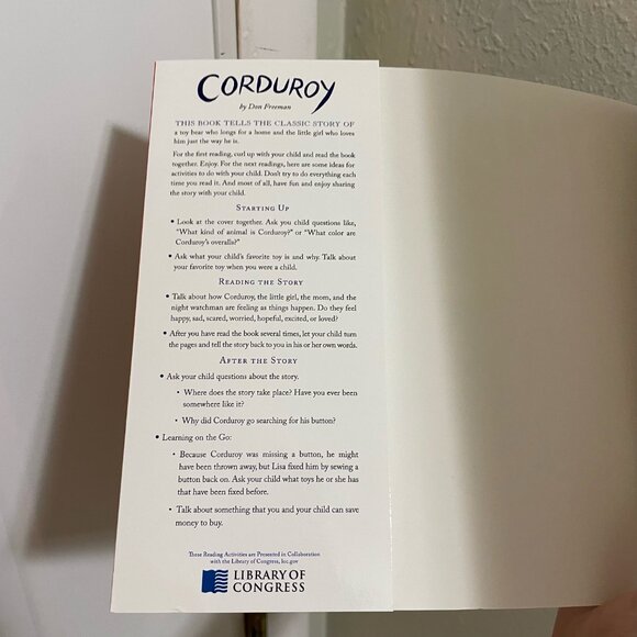 Imagination Library Book - Corduroy - Paperback MUST BE BUNDLED, MARKED DOWN - Picture 4 of 4